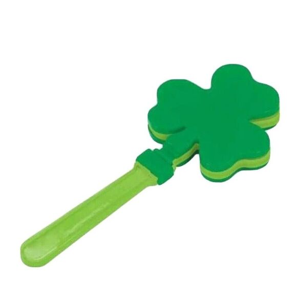 24 pc Amscan Hand Clappers St Patricks Day Green Shamrock Clover Noisemakers - Picture 1 of 3